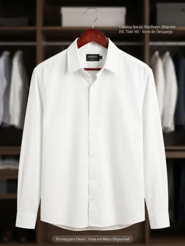 Camisa Social Branca - Marfinno (Tamanho M)