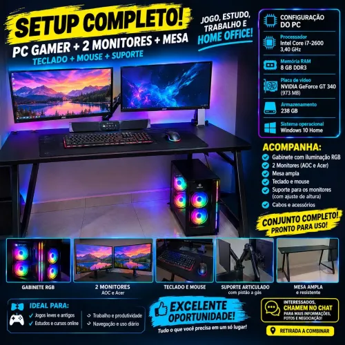 SETUP COMPLETO À VENDA - TUDO EM UM SÓ LUGAR!