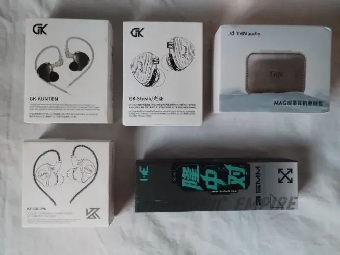 Combo de Fones | KZ EDC Pro + GK Kunten & Streak + TRN Mag + Dongle Tangzu Longzhong