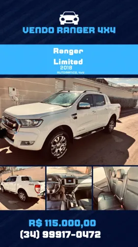 Ford Ranger Limited 3.2 20V 4X4 CD Aut. Dies. 2018