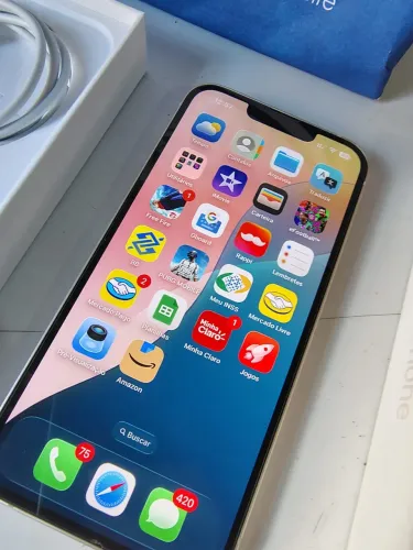 iPhone 13 128GB Branco - Bateria 100% - Na Garantia Apple