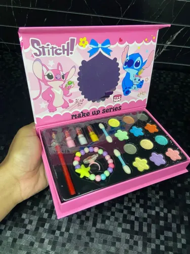 Kit de Maquiagem Infantil Stitch - Make Up Series + Pulseira de Miçangas