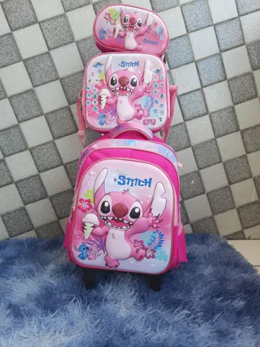 Mochila do Stitch Rosa para Meninas