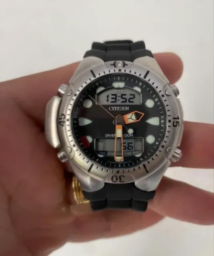 Citizen Aqualand jp1060 fundo preto sensor on 