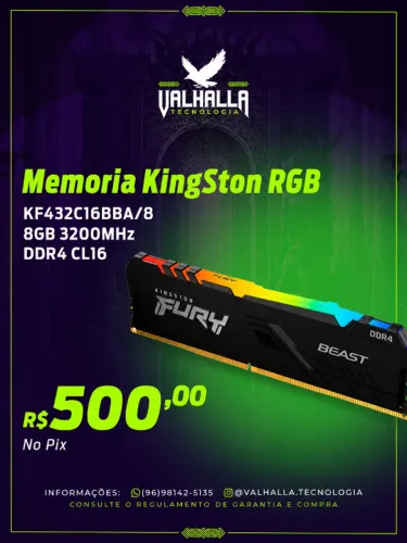 MEMORIA RAM DDR4 8GB 3200MHZ RGB