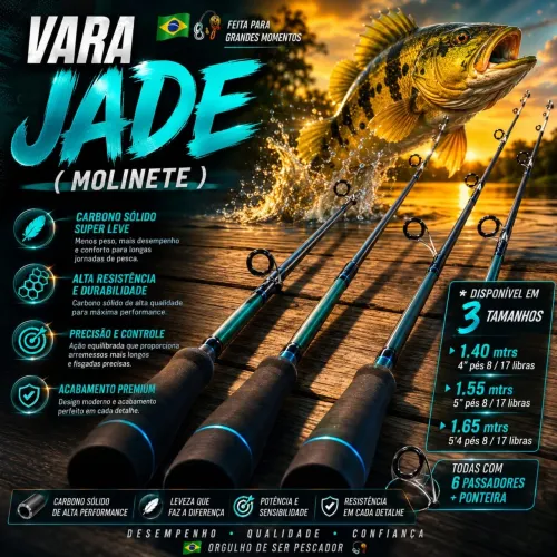 VARA DE PESCA JADE CARBONO