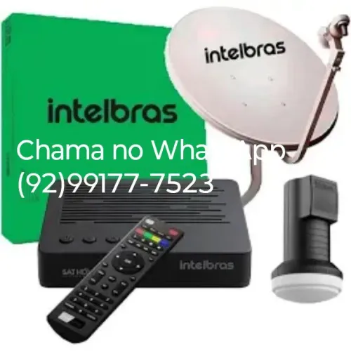 Nova parabólica digital Intelbras kit completo