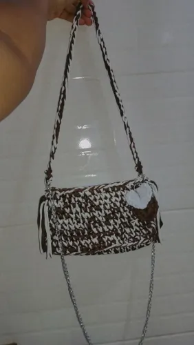 Bolsa Tifanny crochê fio de malha