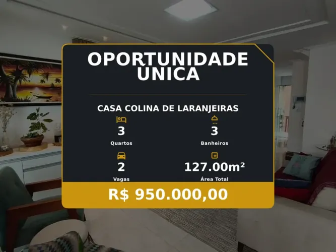 Colina de Laranjeiras: casa duplex com energia solar e varanda para relaxar!