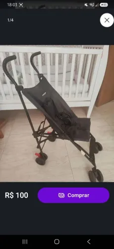 Carrinho de passeio guarda chuva