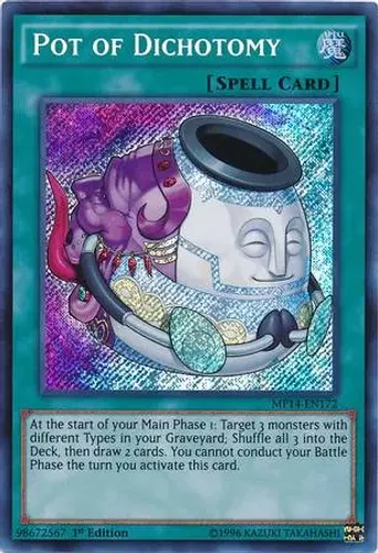 Yugioh!!! Pot of Dichotomy MP14-EN172 Secret Rare
