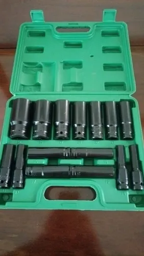 Kit soquete 15 pc longo reforçado 8 ao 32