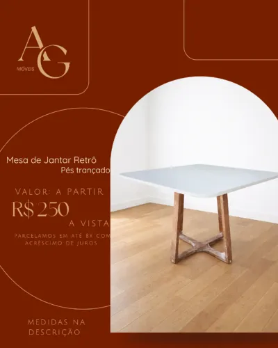 Mesa de Jantar Trançada quadrada