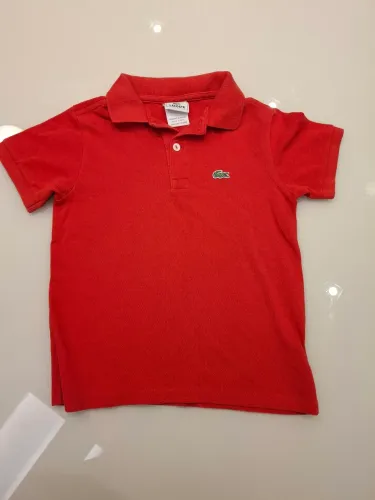 Camisa polo Lacoste vermelha 6 anos