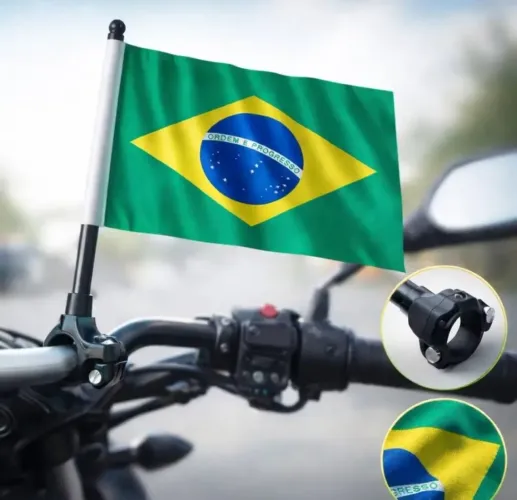 Bandeira do Brasil para moto 