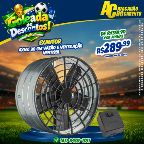 Exaustor 30cm Vazão e Ventilação Ventisol