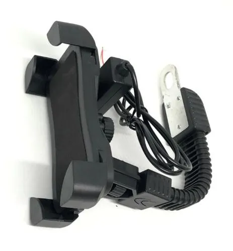 Suporte Com Carregador Usb Celular Gps Moto Universal XS-M001 Novo na Caixa Adequado para