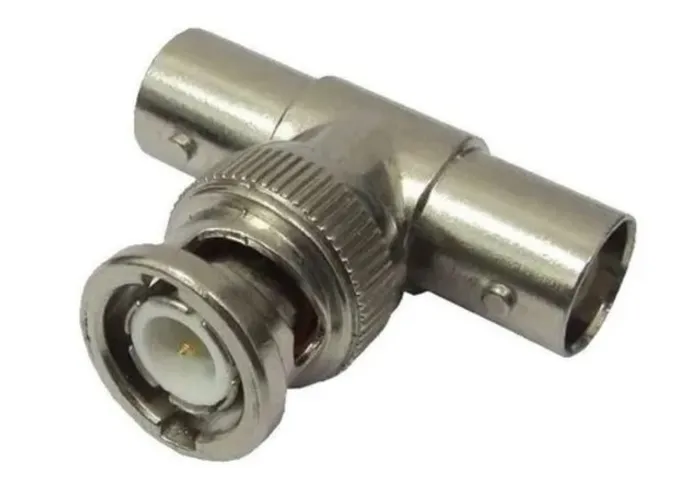 Conector Bnc Cftv Cameras 1 Macho 2 Femeas Arduino Automação COD-CP526