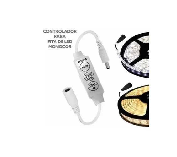 Controlador P/ Fita Led 1 Cor 12v Mini Dimmer Controla Luminosidade da Fita led 