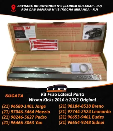 Kit Friso Lateral Porta Nissan Kicks 2016 à 2022 Original