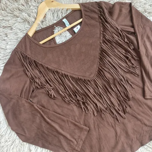 Blusa em suede tam P