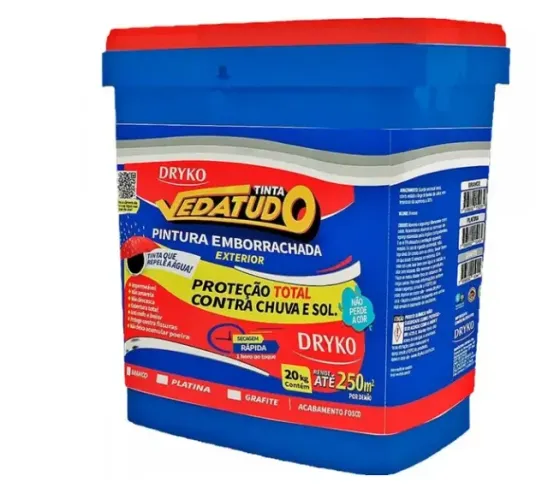 Tinta Fachada Emborrachada Branca Balde20KG - Vedatudo R$299,90 A Vista