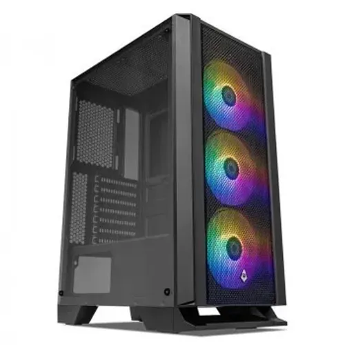 Gabinete Gamer Mancer Narok, RGB, Mid-Tower, Lateral em Vidro, Com 3 Fans, Preto - MCR-NRK