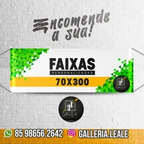 Faixa em Lona 440g 0,70 x 3,00 m