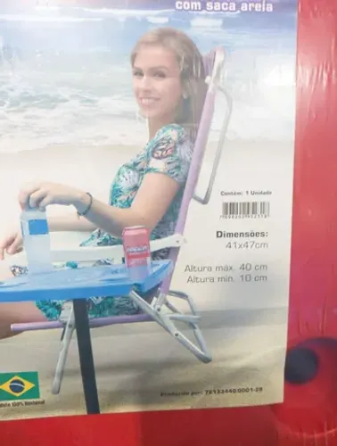 Mesa para praia vermelha