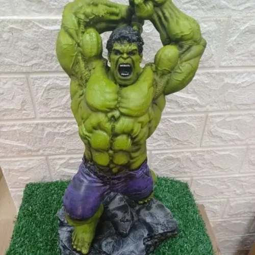 Boneco Resina Hulk Marvel Colecionador Estátua 34cm