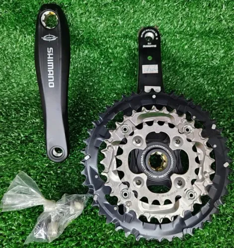 PEDIVELA BICICLETA MTB SHIMANO DEORE FC-M521 175MM 44/32/22 OKTALINK COROA PRETA