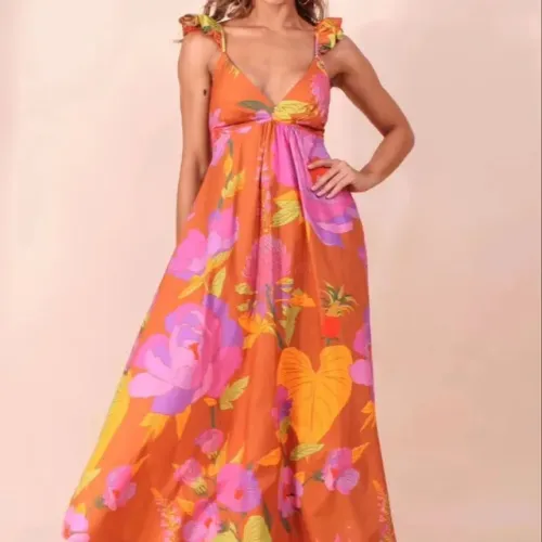 Vestido longo farm 