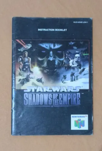 Manual jogo Star Wars Shadows of The Empire N64