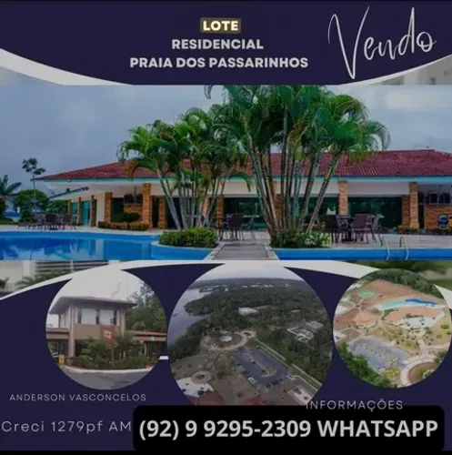 Lote, Residencial Praia dos Passarinhos, lote com 1.615m2, Tarumã, MANAUS-AM. 