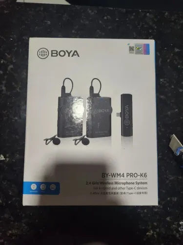 Microfone boya sem fio tipo C - compatível com iPhone 15