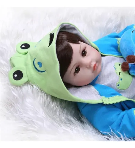 Bebê Reborn Boneca Menino Realista De Silicone 48cm