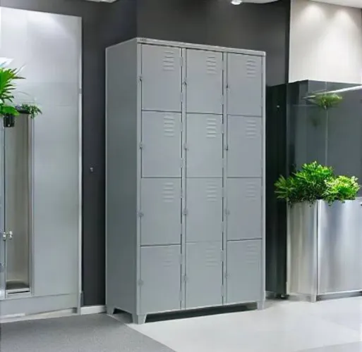 Armário Roupeiro de aço com 12 portas opção 10x cartão 