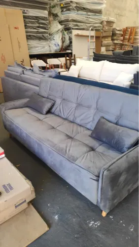 Sofá Cama Living Cinza MOSTRUÁRIO 