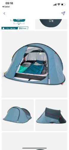 Barraca de Camping Quechua 2-3 Pessoas