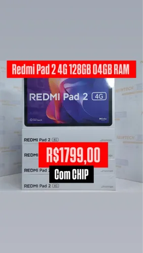 Tablet Xiaomi Redmi Pad 2 4G 128GB 04GB RAM Novo + Entregamos 