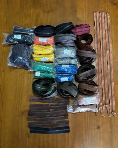 Kit de Zíper de Metal (Dourado, Niquelado e Ouro Velho) Número 5 Novos Diversas Cores