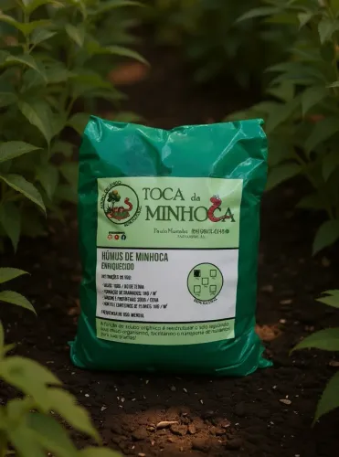 Húmus Toca da Minhoca - 1kg - Adubo Orgânico - 100% Natural