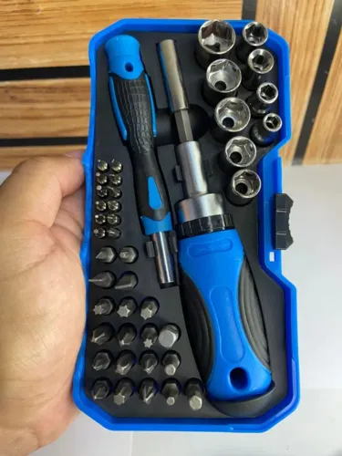 Jogo Chave Fenda Catracada Bits Soquetes Sextavado Kit 41 Pç an1