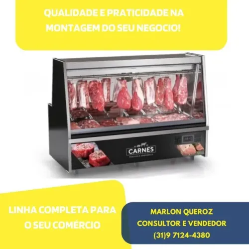 Balcão de Açougue 2M Gelopar Preto 220v