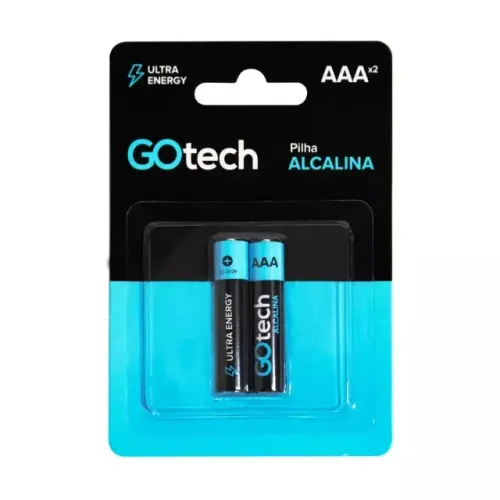 Pilha Alcalina Palito AAA C/2 Un - GoTech