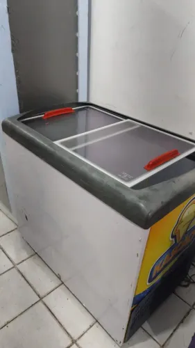 Freezer tampa de vidro