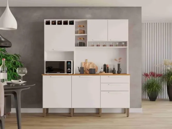 Kit Cozinha New Topazio 6P2G Branco Salleto