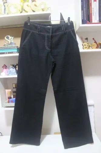 Calça wide leg jeans tamanho 40/42 feminina