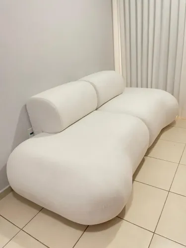 Sofá orgânico nuvem Design Moderno Branco
