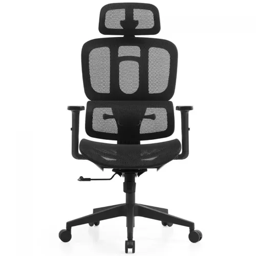 Cadeira de Escritório Dr. Office Business, Preta, Mesh, 2D com 7cm de altura ajustável